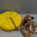 KINSPORY Disc Swing for Kids, Swing Set Accessories, 7FT Height Adjustable Gym Monkey Bars, Hanging Tree Seat for Backyard, Outdoor Play Equipment (Yellow)