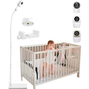Upgraded Universal Baby Monitor Floor Stand Holder for VTech New VM901, VM928HD, VM5463, VM819, VM919HD Cameras, Stable Silent Base, Height Adjustable, Easy Assembly, No Tools or Wall Damage