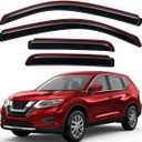 Lightronic Extra Durable Clip-on In-Channel Auto Vent Window Visor, Fits 2014-2020 Nissan Rogue (EXCLUDES Rogue Sport), UV Protection Rain Guard, Original Window Deflector, No-Drill, Dark Smoke, 4-Pcs