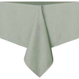Sancua Rectangle Tablecloth - 60 x 84 Inch - Stain and Wrinkle Resistant Washable Polyester Table Cloth, Decorative Fabric Table Cover for Dining Tables, Buffet Parties and Camping, Sage Green
