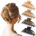 Hair Clips for Thick Hair, 4 Pack - Extra Large Hair Claw Clips for Women, 4.75" Hair Accessories for Women Girls Gifts, Neutral 4 Colors: Blonde, Caramel, Chestnut, Black