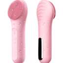 NgraCoola CLIE Facial Cleansing Brush, Waterproof and Rechargeable Electric Face Scrubber for Men & Women, Exfoliating, Massaging, and Cleansing - Pink