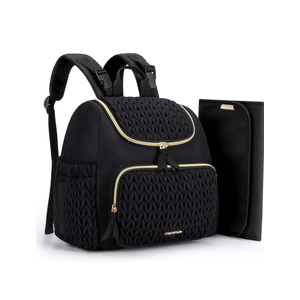 mommore Small Diaper Bag Diaper Backpack Stylish Toddler Baby Mini Maternity Bags Travel Backpacks with Insulated Pockets, Changing Pad, Stroller Straps S