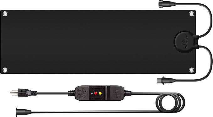 Walensee Snow Melting Mats for Stairs, 10" x 30" Graphene Heated Outdoor Mats with Plug, NoSlip Rubber Snow Heating Mats, 3 in/h Speed, Ice Melts Pads for Winter Sidewalks, Steps, Decks Snow Removal