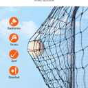 VEVOR Baseball Batting Cage,Professional Softball Baseball Batting Hitting Training Net,Heavy Duty Enclosed PE Practice Portable Pitching Cage Net with Door&Carry Bag,for Backyard,Field,Indoor&Outdoor, 35FT