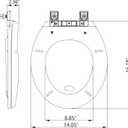 Commercial Toilet Seat, Soft Close Lid, No-Wiggle Bottom Lock, Durable Easy-Clean Plastic, Quick Install, Family Bathroom Solution for Home & Public Restrooms, Multiple Colors & Sizes