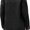 Cicy Bell Womens Oversized Denim Shirt Jean Jacket 2026 Spring Fashion Button Down Shirts Long Sleeve Tops Trendy Shackets (Black, L)