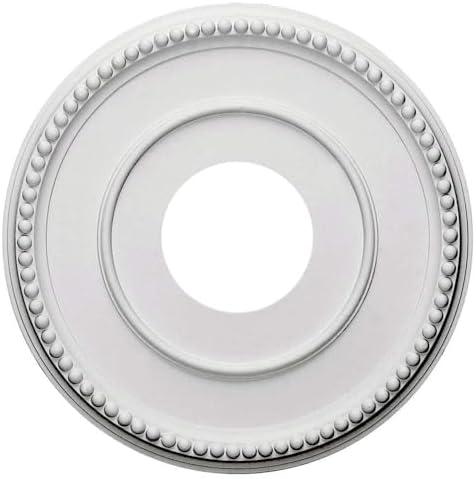 Ekena Millwork CM12BR Bradford Ceiling Medallion, 12 1/2"OD x 3 7/8"ID x 3/4"P (Fits Canopies up to 6 5/8"), Primed