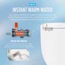 TOTO WASHLET S2 Electronic Bidet Toilet Seat with Instantaneous Water Heating, PREMIST and EWATER+ Wand Cleaning, Round, Cotton White - SW3345#01