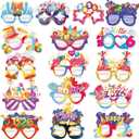 HOWAF 16 Pieces Happy New Year Glasses Colorful 2026 Glasses New Years Eve Party Supplies 2026 NYE Photo Booth Props for Happy New Year Decorations NYE Party Favors Accessories