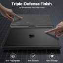 Soonjet CrackGuard for MacBook Pro 14 inch Case | M5 M4 M3 M2 M1 Pro/Max 2026-2021 | Anti-Crack Upgrade | 100% Match Official Color | Protective Hard Shell Laptop Cover | Space Black Clear