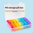 Pill Organizer 3 Times a Day, Daily Pill Box 7 Day, Weekly Cases Medicine Organizers to Hold Vitamins and Medication (Multicolor)