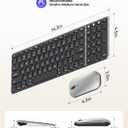 seenda Bluetooth Keyboard and Mouse Combo for Mac, SKM64-2 Rechargeable Silent Wireless Keyboard Mouse Compact Slim, 3 Multi-Device Connection, Compatible for Mac MacBook Pro/Air iPad, Black Silver