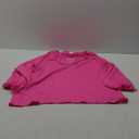 LAMISSCHE Balloon Sleeve Tops for Women Sexy Tops for Women Satin Blouse Peasant Blouses Cowgirl Outfits(Hot Pink, L)