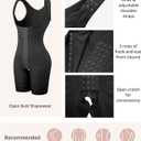 FeelinGirl Shapewear for Women Tummy Control Stage 2 Post Surgery Compression Garment Full Body Shaper Butt Lifter (Black)