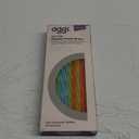 OGGI Set of 36 Twist Reusable Drinking Straws- Rainbow Straws, Reusable Perfect for Preserving Jar Cups, Tumblers, & More, Eco-Friendly Plastic Straws, Includes Assorted Colors