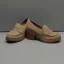 Womens Platform Loafers Chunky Heel Penny Loafer Lug Sole Slip On Round Toe Comfort Dress Work Shoes, Size 6 US