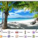 8X6ft Summer Hawaii Vacation Beach Photo Backdrop Blue Sky and Sunshine Theme Party Decorations Photography Backdrops Birthday Wedding Decor Banner Photo Studio