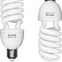 EMART Full Spectrum Light Bulb, 2 x 45W 5500K Spiral CFL Daylight for Photography Photo Video Studio, Softbox Lighting Kit, Household Use, Portrait Shooting