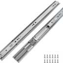 LONTAN 5 Pairs 16 Inch Soft Close Drawer Slides Side Mount Heavy Duty Cabinet Drawer Glides Ball Bearing Full Extension Kitchen Cabinet Rails 100 LB Capacity