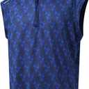 Rouen Men's Vests Outerwear Lightweight Moisture Wicking Midlayer Sleeveless Sports Golf Quarter Zip Pullover Men's Vest, M
