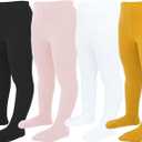 Baby Tights Toddler Ribbed Knit Leggings Cotton Infant Stockings Pantyhose 0-4T (S)