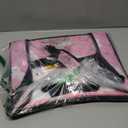 WENRENER Kids Travel Tray, Car Seat Tray for kids Travel, Toddler Road Trip Essentials With Drawing Kit, Toddler Lap Desk Organizer for Car, Carseat Table for Airplane (Dark Pink)