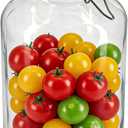 1 Gallon Glass Jar with Swing Top Lid, Airtight Clamp Glass Canister, Large Clear Glass Storage Jar for Fermenting, Pickles, Dry Food, Fruit, Kitchen Pantry Storage, Medium