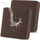 Waterproof Couch Cushion Covers Sofa Cushion Slipcover, Stretch Seat Covers Outdoor Cushion Cover Replacement, Furniture Protector Covers for Pets (2-Piece Loveseat Cushion Cover, Chocolate)