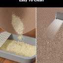 Cooyes Cat Litter Mat - Cut to Fit Any Place, 47"x35" Extra Large Litter Trapping Mat for Litter Box, Easy to Clean, Waterproof & Non-Slip Kitty Pad, Scatter Control to Protect the Floor (Khaki)