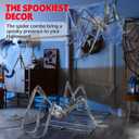 VKP Halloween Outdoor Decorations Hairy Black Spider, Scary Giant Spider Fake Large Spider Hairy Spider Props for Halloween Yard Decorations Party Decor (Gray and White)