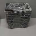 Plastic Storage Baskets with Lid-Plastic Storage Containers Stackable Storage bins: Storage Baskets for Organizing Shelves Drawers Desktop Closet Playroom Classroom Office,8 Pack-Gray10.2x7.2x4.1Inch