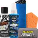 Chemical Guys Headlight Restoration & Ceramic Kit, Complete DIY Kit for Removing Yellowing & Oxidation, Includes Restoration Compound, HydroCharge With Microfiber & Applicator