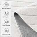 Sour Lemon Area Rugs 9x12 Living Room Bedroom, Modern Washable Rug Cream