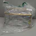 Glass Wedding Card Box with Lock, 12.6x5.9x9 inches Large Gold Card Boxes for Wedding Reception, Graduation, Keepsake Display, Party Centerpiece Gift Box