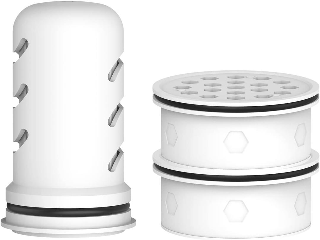 GLACIER FRESH Water Pitcher Filter Replacement for LS Home Dispenser and Pitcher Systems, Reduces Chlorine Taste and Odor, 1 Membrane Micro and 2 Activated Carbon + Ion Exchange Filter