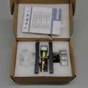 Octagon Passage Clear Glass Door Knobs Interior, Matte Black Crystal Door Knobs for Hall/Closet