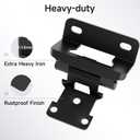 HOSOM 50 Pack 1/2 Inch Overlay Semi Partial Wrap Kitchen Cabinet Door Hinge Matte Black Cabinet Hinges for Kitchen Cabinet Doors Self Closing Cabinet Hinges with Door Bumper