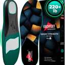 220+ lbs Plantar Fasciitis High Arch Support Insoles Men Women - Flat Feet Orthotic Inserts Standing All Day - Work Boot Shoe Insoles - Shoe Sole Flat Foot Heavy Men Size: M (Men 9-10.5/Women 10-11.5)