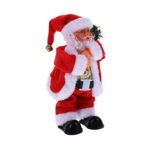 Xmas Dancing Santa Claus Music Animated Electric Santa Figure for Tabletop Decor Christmas Ornament for Home Decoration and Holiday Parties