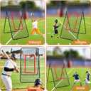 Nandae Adjustable Volleyball Rebounder Net 7x4 FT, Steel Frame & High-Tension PE Netting, Durable & Portable Volleyball Training Equipment Practice for Improving Volleying, Bumping, Spiking Skills (black)