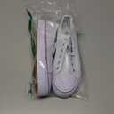 ZGR Womens White Tennis Shoes for Women,Lace up Canvas Sneakers,Casual Walking Canvas Shoes (White, US8)