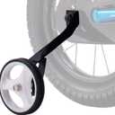 RoyalBaby Training Wheels for 16, 18 Inch Kids' Bikes, Heavy Duty Steel Brackets and Quiet Rubber Tires, Adjustable Height Bicycle Stabilizers, 1 Pair, Black