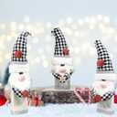 CYNOSA 3Pcs Cute Christmas Gnomes Table Signs Christmas Decorations for Home Winter Rustic Gnomes Tabletop Centerpieces Block Signs for Xmas Holiday Party Indoor Home Decor