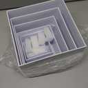 6 Pcs Buffet Risers, Food Risers for Buffet Table Display Stand Shelf, White Acrylic Cube Buffets Display Nesting Riser Stand for Cake Catering Dessert Collectibles Party (3", 4", 5", 6", 7", 8'')