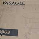 VASAGLE 21.7-Inch Round Side Table, 2-Tier End Table, Nightstand with Steel Frame, Spacious Top, for Small Spaces, Living Room, Bedroom, Heather Greige and Ink Black ULET56BG | 2 Storage Shelves, Living Room, Bedroom, Nightstand, Small Spaces, Accent Coffee Table