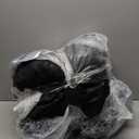 JOLLYVOGUE Calming Dog Beds Large Sized Dog, 36in Donut Washable Large Pet Bed, Anti-Slip & Anti-Anxiety Fluffy Faux Fur Round Dogs Bed, Fits up to 80 lbs Pets (Smoke Black) (Dark Grey)