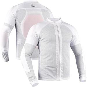 J.A.G. Motorcycle Mesh Shirt for Men with CE Certified Protective Padded Armors | All Season Motorcycle Riding Shirt White XXL
