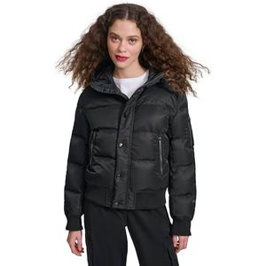 Champion Women's Quilted Snorkel Puffer, Black, Large