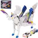 Car Toy transformable Unicorn, Sports car Collision Magic Unicorn, Children's transformable car Robot Suitable for Boys and Girls (Blue)